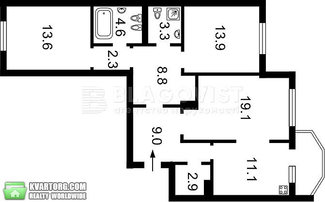 Sell 3-room apartment. Киев,  Дегтяревская — photo 2