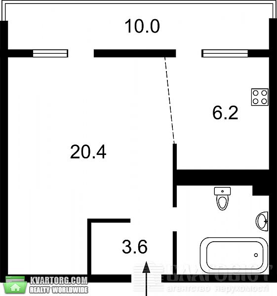 Sell 1-room apartment. Киев, Петрицкого — photo 1