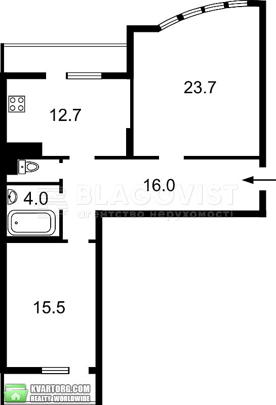 Sell 2-room apartment. Киев,  Танковая — photo 2
