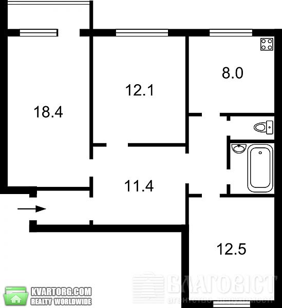 Sell 3-room apartment. Киев, Пушиной — photo 5