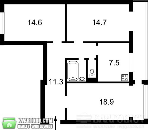 Sell 3-room apartment. Киев, Щорса — photo 2