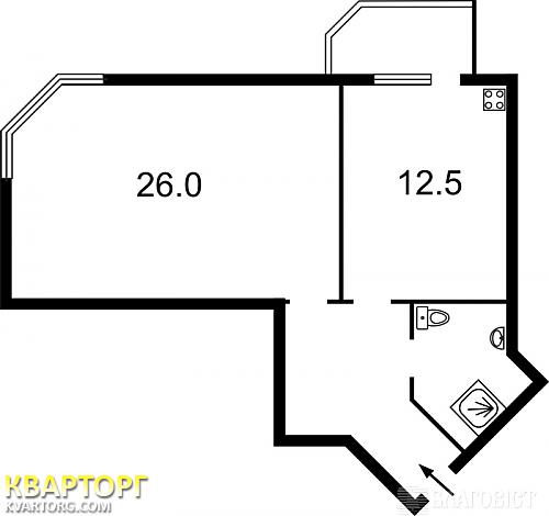 Sell 1-room apartment. Киев,  Драгоманова — photo 2