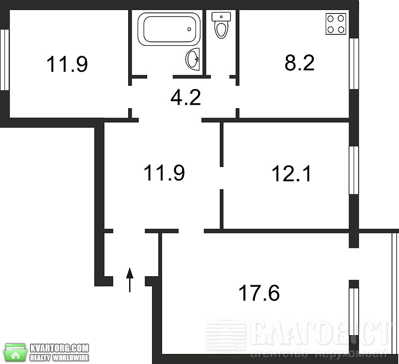 Sell 3-room apartment. Киев,  Срибнокильская — photo 2