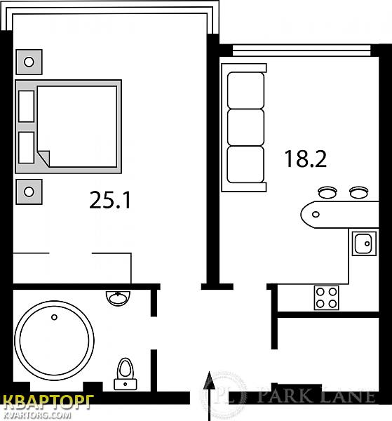 Sell 1-room apartment. Киев, Днепровская наб — photo 2