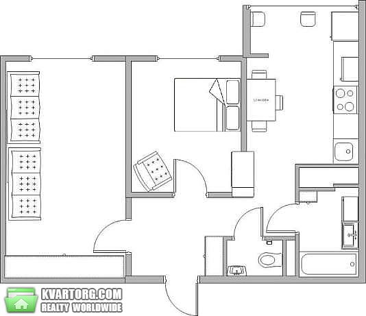 Rent out 2-room apartment. Киев,  Дегтяренко — photo 7