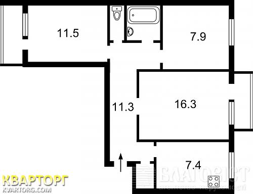 Sell 3-room apartment. Киев,  Макеевская — photo 2