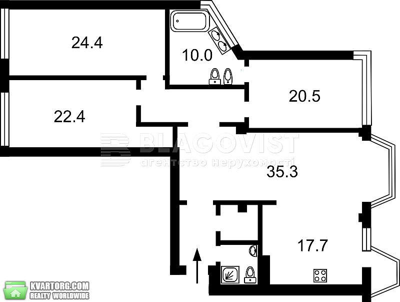 Sell 3-room apartment. Киев,  Ломоносова — photo 1