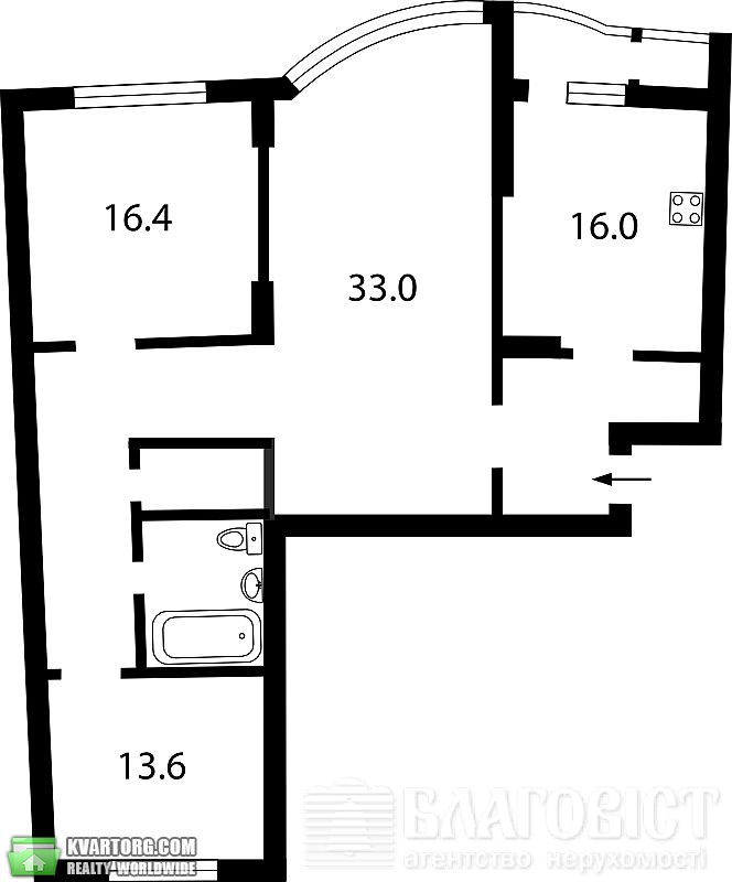 Sell 3-room apartment. Киев, Урловская — photo 2