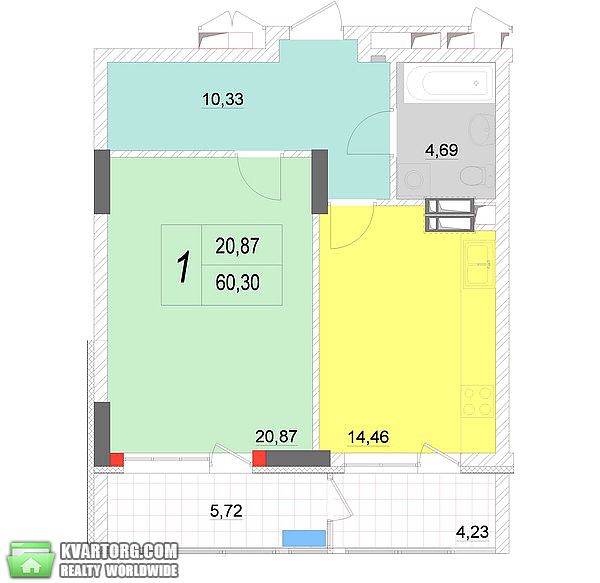 Sell 1-room apartment. Киев,  Драгомирова — photo 2