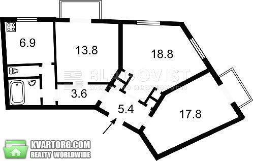 Sell 3-room apartment. Киев,  Белорусская — photo 2