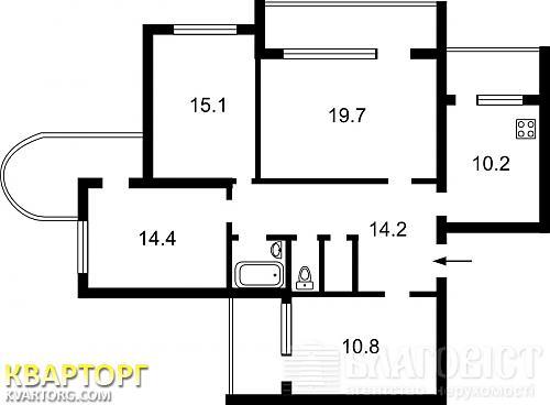 Sell 4-room apartment. Киев,  Окипной — photo 2