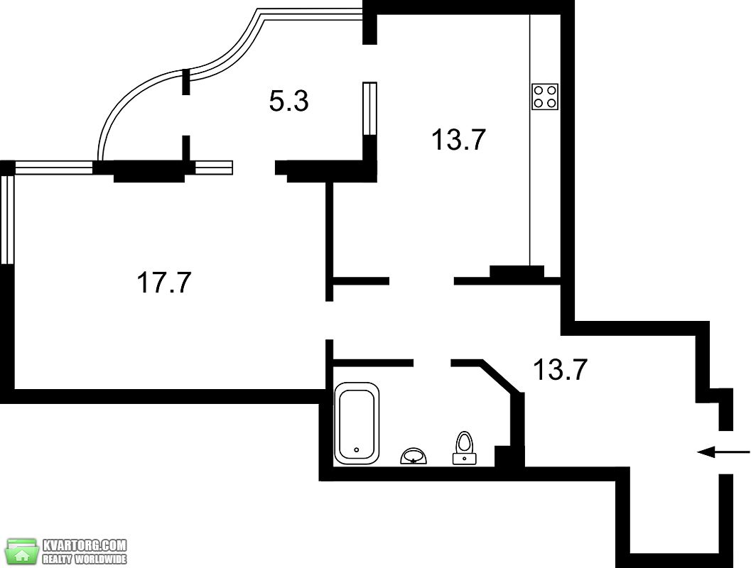 Sell 1-room apartment. Киев,  Барбюса — photo 1