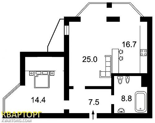 Sell 2-room apartment. Киев,  Ломоносова — photo 2