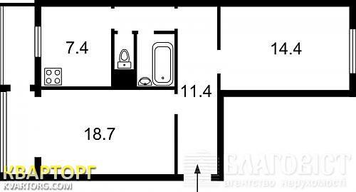 Sell 2-room apartment. Киев,  Луначарского — photo 6