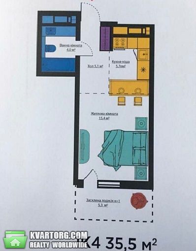 Sell 1-room apartment. Киев, Максимовича — photo 4