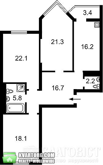 Sell 3-room apartment. Киев,  Барбюса — photo 4