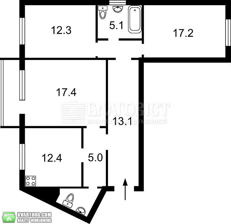 Sell 3-room apartment. Киев,  Яблонской — photo 1