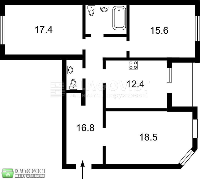 Sell 3-room apartment. Киев,  Победы пр — photo 2
