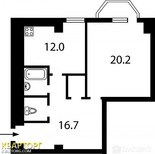 Sell 1-room apartment. Киев,  Курская — photo 2