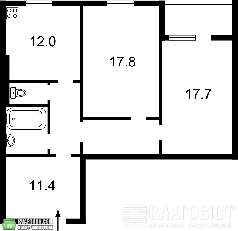 Sell 2-room apartment. Киев,  Здолбуновская — photo 2