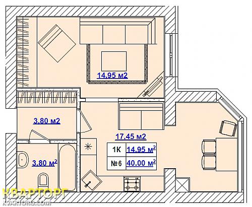 продам 1-комнатную квартиру. Киевская обл.,  Петропавловская Борщаговк - фото 8