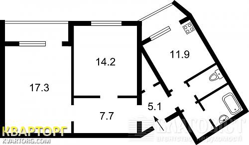 Sell 2-room apartment. Киев,  Урловская — photo 3