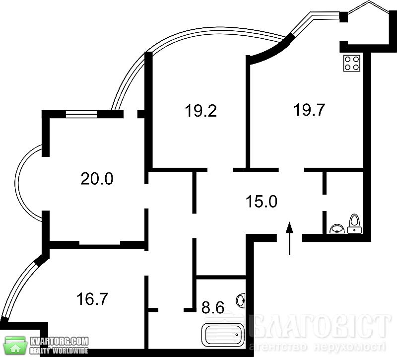 Sell 3-room apartment. Киев,  Ахматовой — photo 1