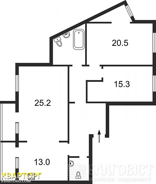 Sell 3-room apartment. Киев, Харьковское шоссе — photo 1