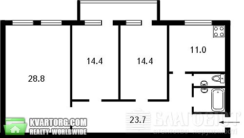 Sell 3-room apartment. Киев, Пушкинская — photo 5