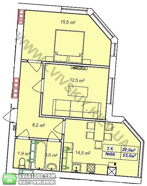 Sell 2-room apartment. Киев, Большая Окружная — photo 1
