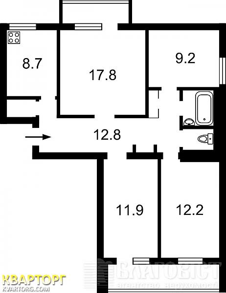 Sell 4-room apartment. Киев,  Дегтяревская — photo 7
