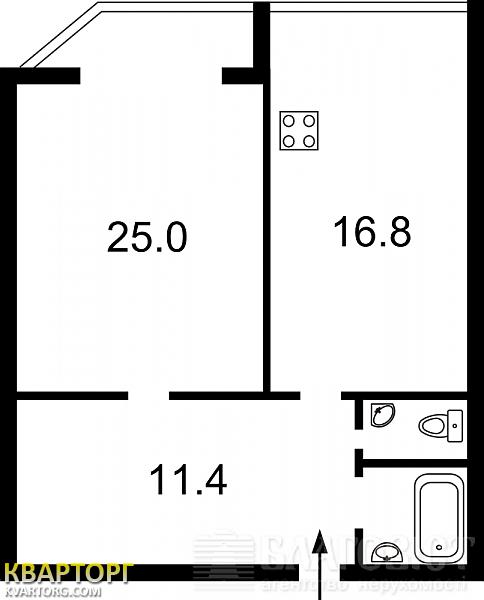 Sell 1-room apartment. Киев,  Ломоносова — photo 2