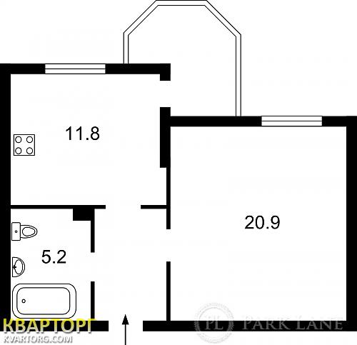 Sell 1-room apartment. Киев,  Гмыри — photo 3