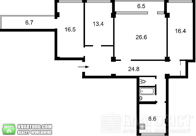 продам 4-комнатную квартиру Киев, ул.Владимирская 51/53 - Фото 3