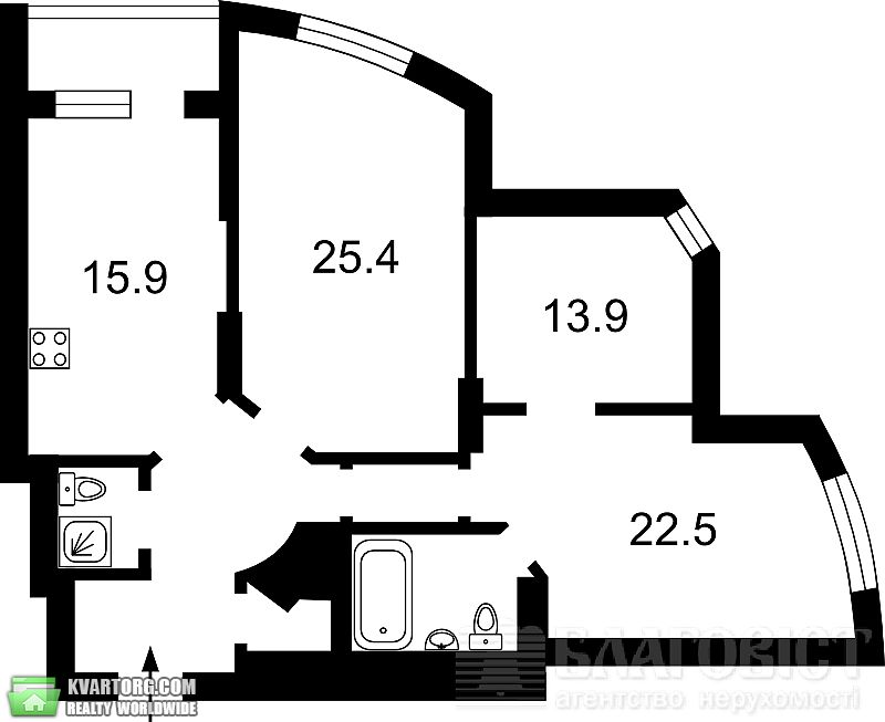 Sell 3-room apartment. Киев, Ахматовой — photo 7