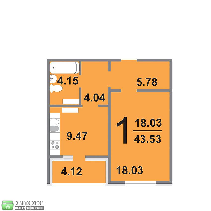 Sell 1-room apartment. Киев,  Трутенко — photo 1