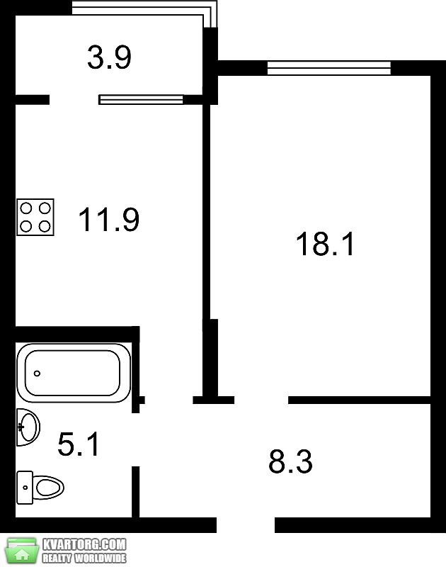 Sell 1-room apartment. Киев,  Феодосийская — photo 5