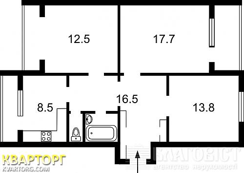 продам 3-комнатную квартиру. Киев,  Закревского - фото 2