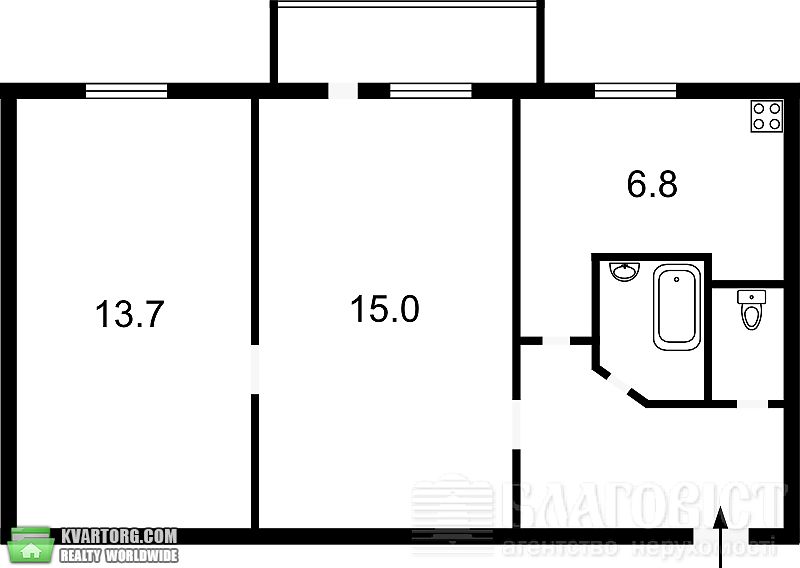 Sell 2-room apartment. Киев,  Давыдова бул — photo 2