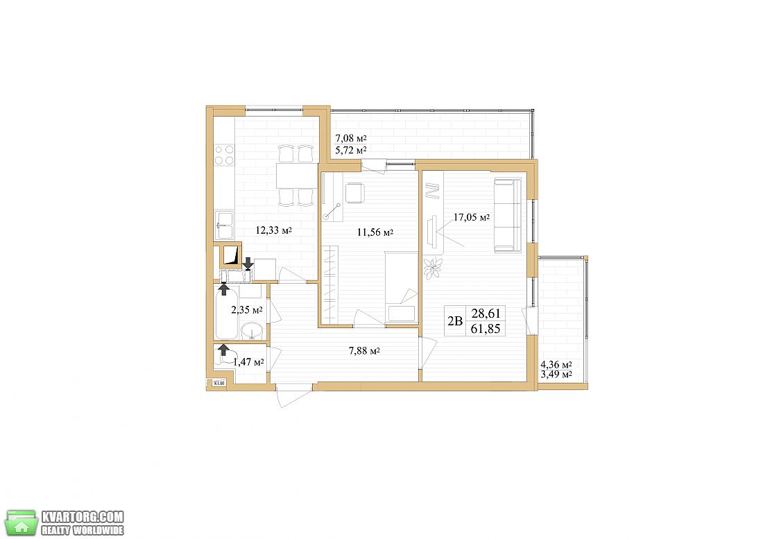 Sell 1-room apartment. Киев, Августина Волошина — photo 9