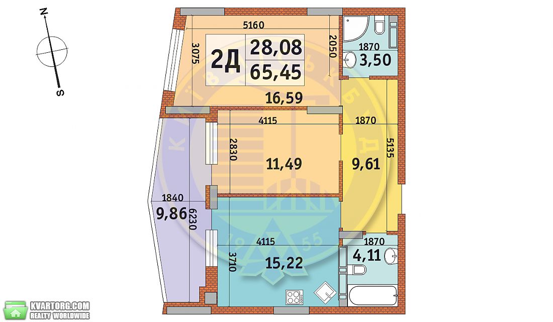 Sell 2-room apartment. Киев, ул. Богатырской — photo 1
