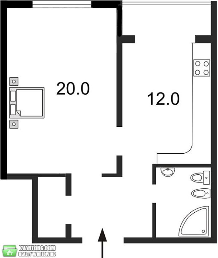 Sell 1-room apartment. Киев,  Днепровская наб — photo 10