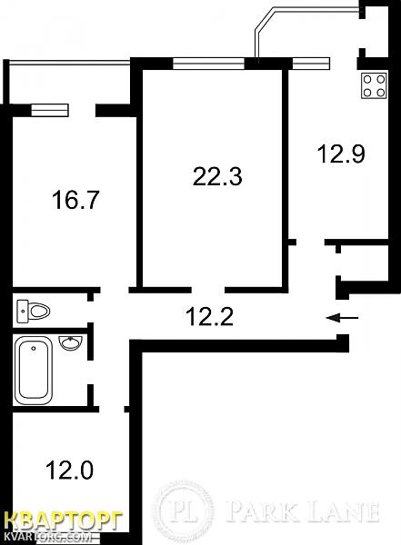 Sell 3-room apartment. Киев, Алма-Атинская — photo 2