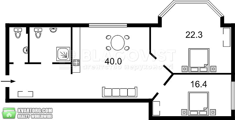 Sell 3-room apartment. Киев,  Кудрявский спуск — photo 2
