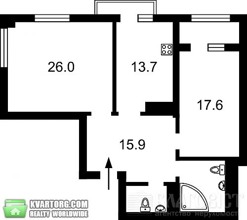 Sell 2-room apartment. Киев, Срибнокильская — photo 5
