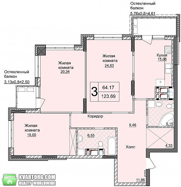 Sell 3-room apartment. Киев, Драгомирова — photo 8