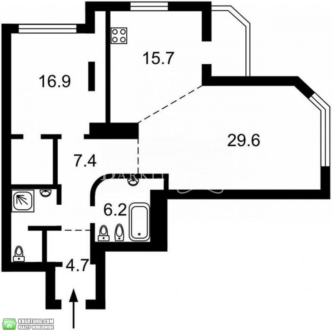 Rent out 2-room apartment. Киев,  Барбюса — photo 10