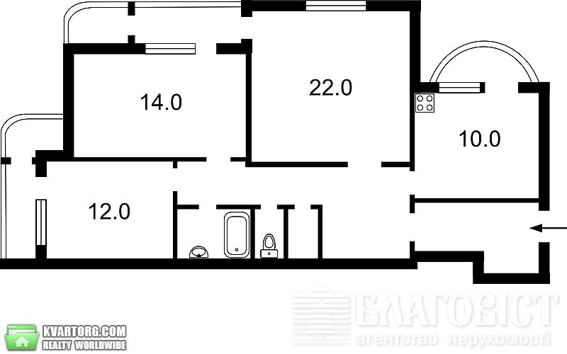 Sell 3-room apartment. Киев,  Мирного Панаса — photo 7