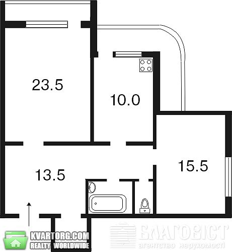 Sell 2-room apartment. Киев, Старонаводницкая — photo 2