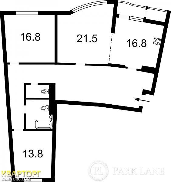 Sell 3-room apartment. Киев, Днепровская наб — photo 3